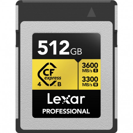 Lexar mälukaart CFexpress 4.0 Pro Gold R3600/W3300 512GB