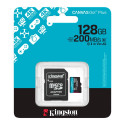 KINGSTON 128GB microSDXC Canvas Go Plus Gen4 200MB/s A2 U3 V30 Card + Adapter