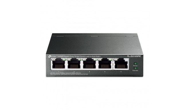 Switch|TP-LINK|Desktop/pedestal|5x10Base-T / 100Base-TX / 1000Base-T|PoE ports 4|TL-SG105PE