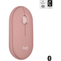 "Logitech Pebble Mouse 2 M350s Mouse optical 3 buttons wireless Bluetooth 5.2 LE tonal rose"
