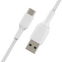 "Belkin USB-C/USB-A Kabel ummantelt, 2m, weiß"