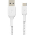 "Belkin USB-C/USB-A Kabel ummantelt, 2m, weiß"