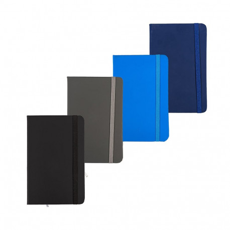 Notebook A6 ruled 80sh. hardcover, with elastic "Multicolor"