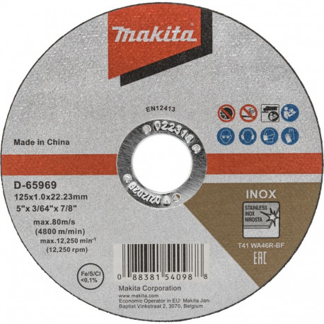 Makita D-65969 lõikeketas 125x1,0mm INOX