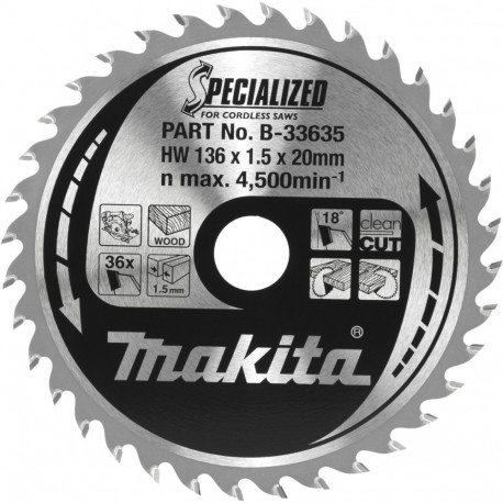 Makita B-33635 SPECIALIZED saeleht 136x20x36Z