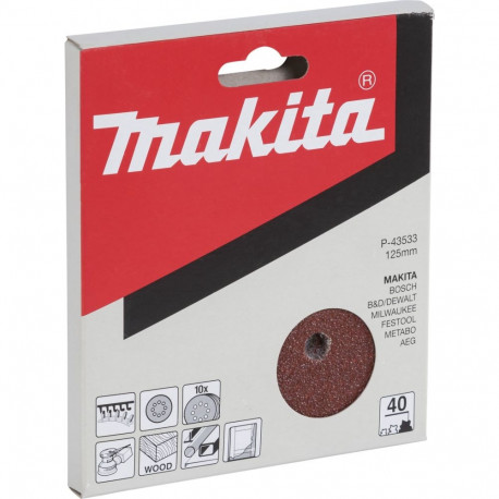 Makita P-43533 Sandpaper Velcro 125mm 40