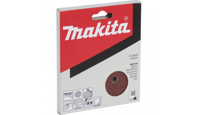 Makita P-43533 Sandpaper Velcro 125mm  40