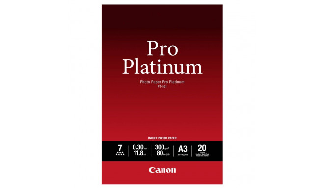 Canon PT-101 A 3, 20 sheet Photo Paper Pro Platinum   300 g