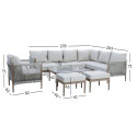 Garden furniture set MEDINA 5-parts, beige