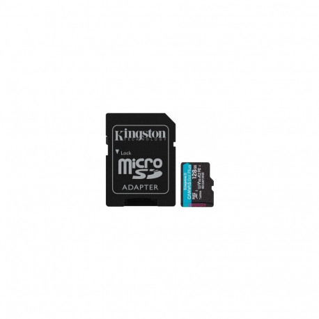 KINGSTON 128 GB MICROSDXC CANVAS GO! PLUS GEN4 200 MT/S A2 U3 V30 CARD + ADAPTER