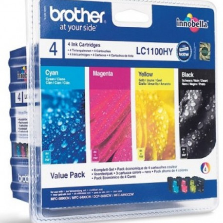 BROTHER VALUE PACK LC-1100HY BK/C/M/Y