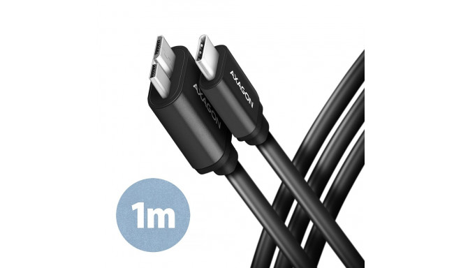 AXAGON Data and power suply cable, 1 m | BUMM3-CM10AB | USB Type C to USB Type Micro-B