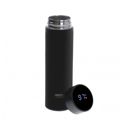 Adler | Thermal Flask | CR 4507bk | Capacity 0.473 L | Material Stainless steel/Silicone | Black