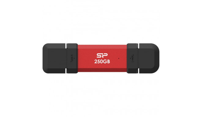 Silicon Power DS72 | 250 GB | USB Type-A/USB Type-C 3.2 Gen 2 | Red