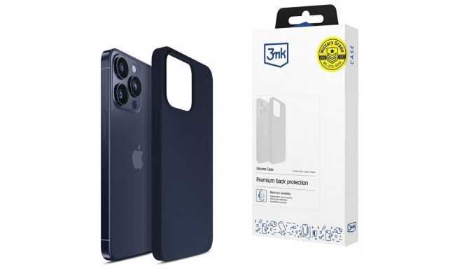 3MK Silicone Case iPhone 16 Pro Max 6.9" tumesinine