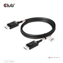 CLUB3D DisplayPort™ 2.1 Bi-Directional VESA DP80 Certified Cable 4K240Hz, 8K60Hz or 10K60Hz M/M 1.6m
