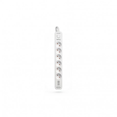 KERG power strip with circuit breaker-6 sockets 3USB 16A 1.5m