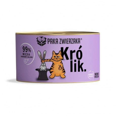 Paka Zwierzaka Rabbit märg kassitoit 200g