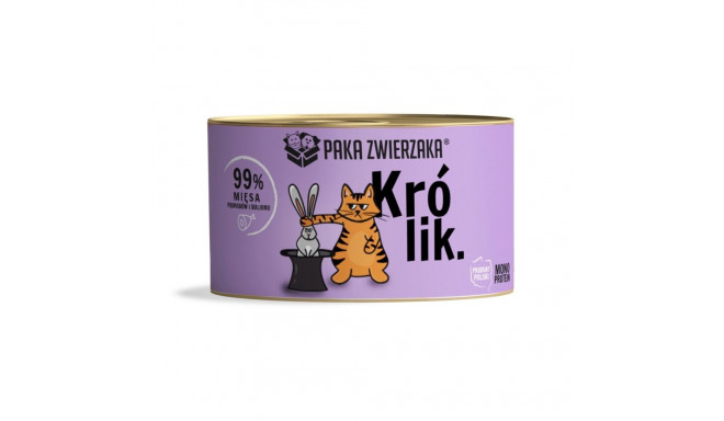Paka Zwierzaka Rabbit märg kassitoit 200g