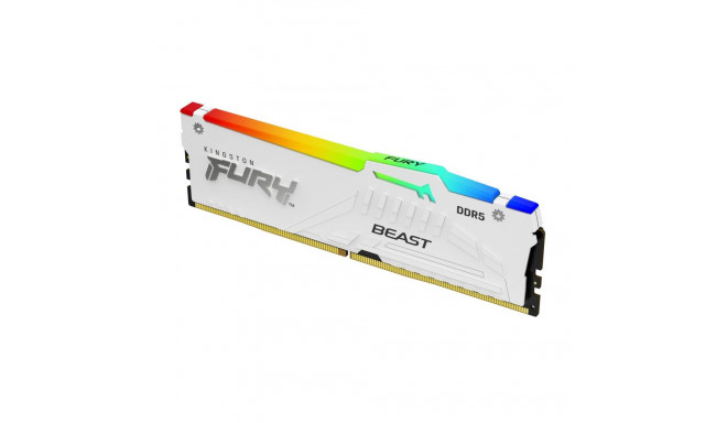 Kingston Technology FURY Beast 32GB 6000MT/s DDR5 CL30 DIMM valge RGB XMP