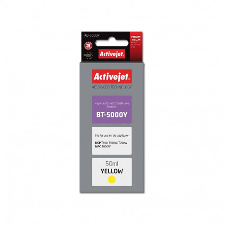 Activejet AB-5000Y tindipudel (Brother BT-5000Y asendus; Supreme; 50 ml; 5000 lehekülge, kollane)