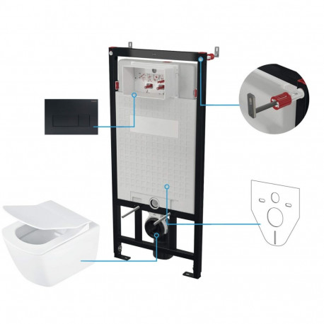 6-in-1 concealed toilet set