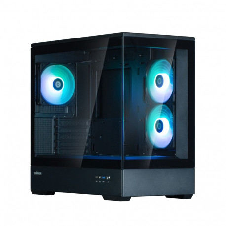 Zalman P30 V2, mATX Mini Tower PC Case, 3 x 120mm ARGB Fans, Black