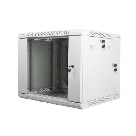 Product Title: 19" 9U Wall-Mounted Network Cabinet – Double Section, 600x600mm, Gra