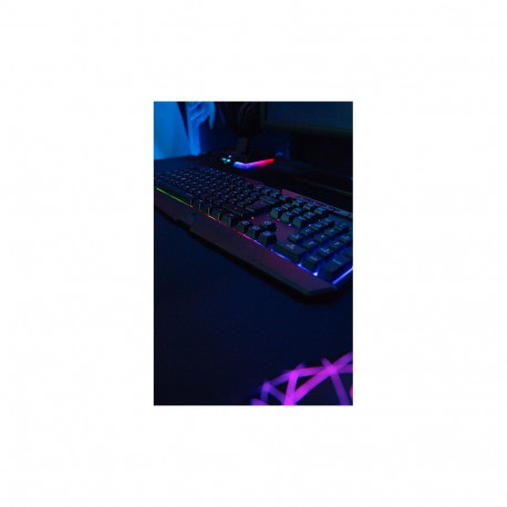 LUDICIUM RGB Rainbow Gaming Keyboard, black - DE Layout