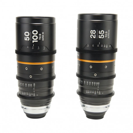 Laowa Nanomorph S35 Zoom 2-Lens Bundle  (28-55mm, 50-100mm) (Amber) - Arri PL