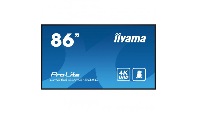 "IIYAMA 217.4cm(85.6"") LH8664UHS-B2AG 16:9 3xHDMI+2xUSB 4K (Speditionsversand)"
