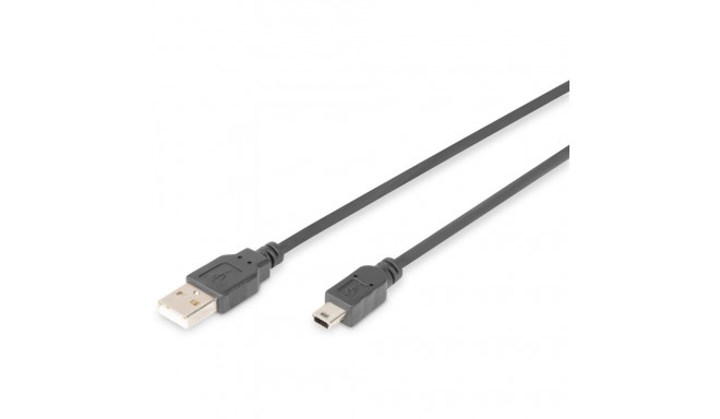 "DIGITUS USB 2.0 Anschlusskabel Typ A -mini B St/St 1.0m, sw"