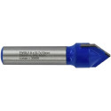 V-groove cutter 12.7 mm, 90°, 8mm shank