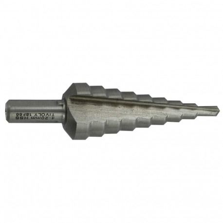 Astmeline puur HSS, Ø4-20 mm. Aste 2 mm. Laastusoon sirge. Haljas. T-Line