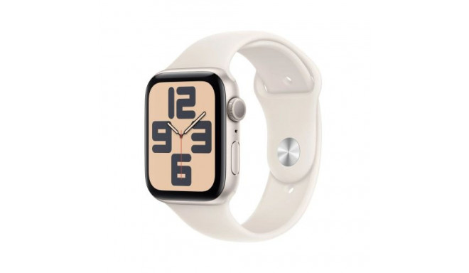 Apple Watch SE (2024) GPS 40mm Starlight Alu Case, Starlight Sport Strap S/M EU MXEF3