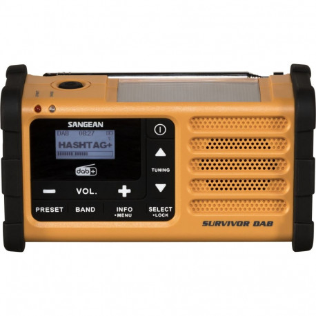 Sangean MMR-88 DAB+ yellow Emergency/Crank/Solar Radio