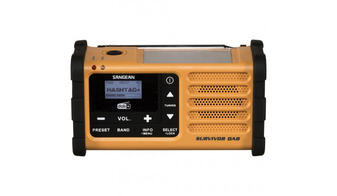 Sangean MMR-88 DAB+ kollane hädaolukorra/vändaga/päikesepatareiga raadio