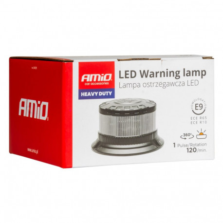 Vilkur 16 LED-i 12/24V oranž, valge hajuti