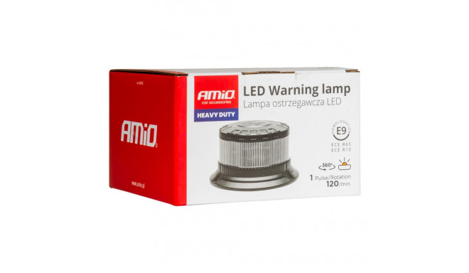Vilkur 16 LED-i 12/24V oranž, valge hajuti
