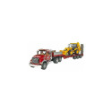 Bruder mudelauto Mack Granite Low Loader + JCB 4CX Backhoe Loader