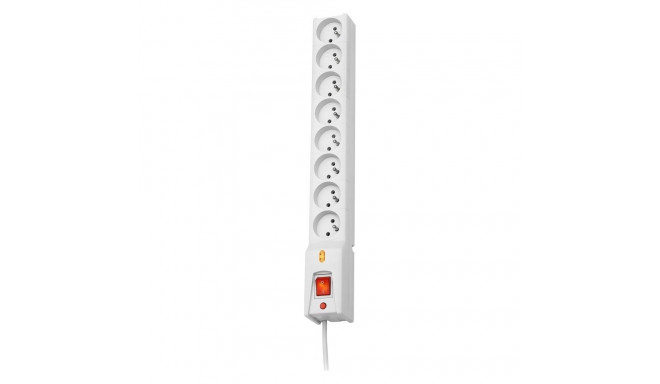 Lestar LX 810 ülepinge kaitsega pikendusjuhe 8 pistikupesa 5 m hall