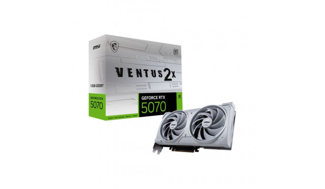 MSI GeForce RTX 5070 12G Ventus 2X OC valge 12288 MB GDDR7