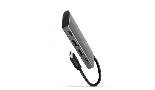 Axagon HMC-4G2 USB 3.2 Gen 2 Type-C USB 3.2 Gen 2 Type-A USB 3.2 Gen 2 Type-C 10000 Mbit/s metall