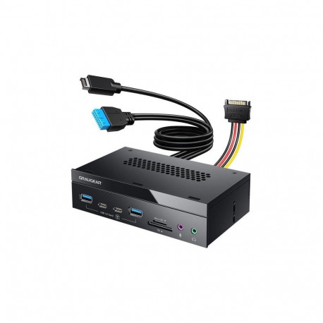 Graugear multifunktsionaalne 5,25-tolline esipaneel USB HUB-i ja kaardilugejaga