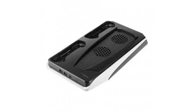 Fixed mängukonsooli jahutusalus + puldi laadija Multifunctional Station PlayStation 5 (FIXPS5-MCS-BW