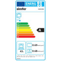 Simfer | Cooker | 5405SERBB | Hob type Gas | Oven type Electric | White | Width 50 cm | Electronic i