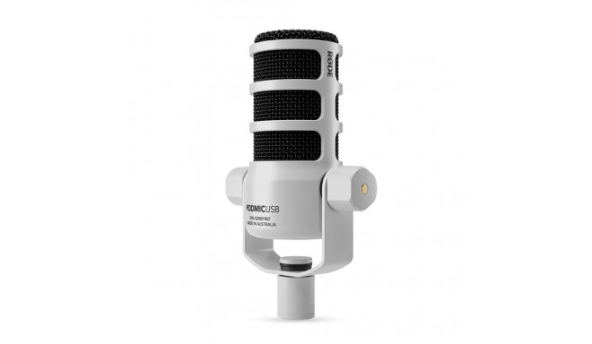 RØDE PodMic USB White - dynamic microphone for podcasting