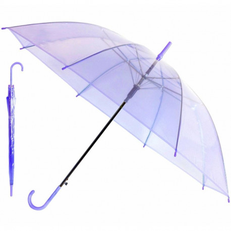 BQ13C Parasol przezroczysty fioletowy