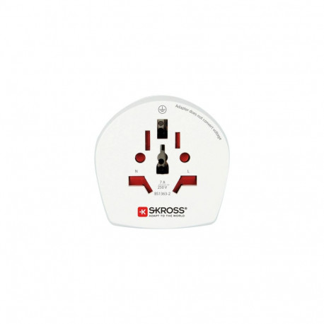 Skross Travel Adapter World-to-UK Earthed White