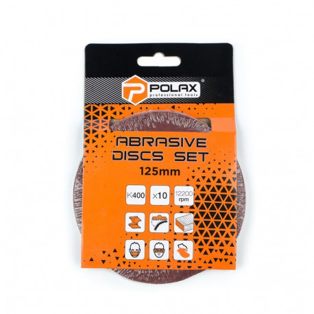 Smilšpapīra disks uz auduma bāzes, 125mm G60 bez caurumiem (10gab.) Polax